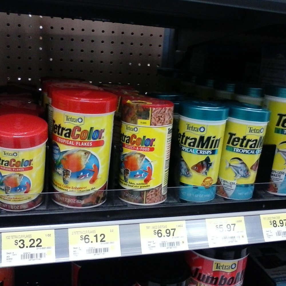 Fish flakes. Glad they had them in stock.