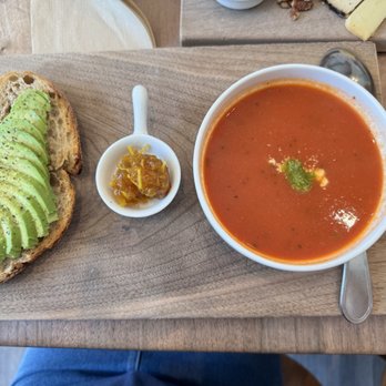 Cafe Orso - Avo toast with tomato bisque - Cafes Near Me - North Vancouver, British Columbia