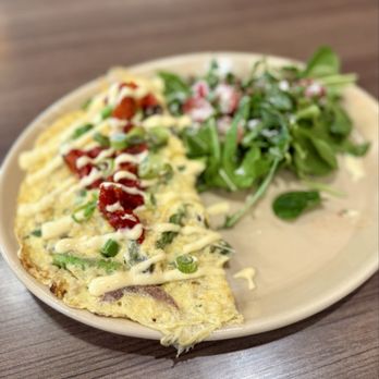 Snooze, an A.M. Eatery - Crab and Asparagus omelette - American Near Me - Charlotte, North Carolina Snooze, an A.M. Eatery - Crab and Asparagus omelette - American Near Me - Charlotte, North Carolina