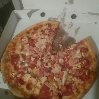 Pizza Works - The works pizza (with goats cheese) - Pizza Near Me - Belfast, BFS Pizza Works - The works pizza (with goats cheese) - Pizza Near Me - Belfast, BFS