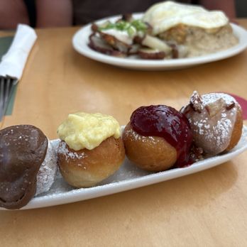 Jelly - Mexican chocolate. Lemon. Raspberry jam. Maple bacon. - Breakfast & Brunch Near Me - Denver, Colorado Jelly - Mexican chocolate. Lemon. Raspberry jam. Maple bacon. - Breakfast & Brunch Near Me - Denver, Colorado