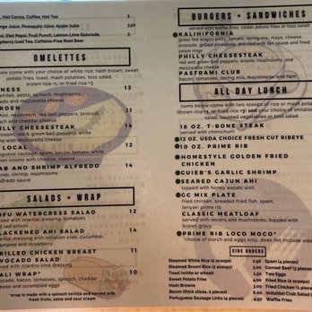 Guieb Cafe - Menu - New American Near Me - Honolulu, Hawaii