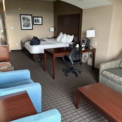 From the scenic window looking towards the door, the spaciousness of my cushy suite!