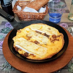 THE OLD Bakery - Salmon Omelet with Brie, Mushrooms and Carmelized Onions at The Old Bakery