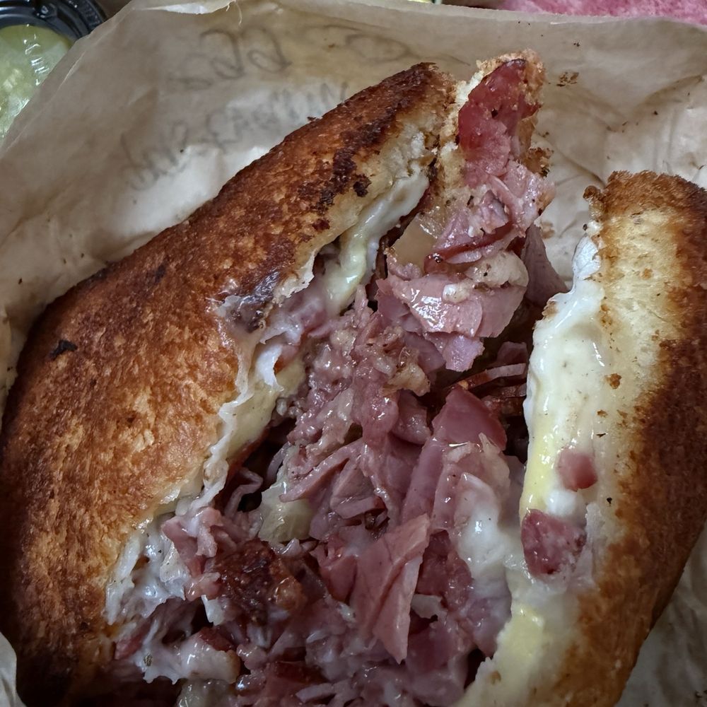 Honolulu Bistro - Opened pastrami sandwich with an egg added in - Hawaiian Near Me - Honolulu, Hawaii