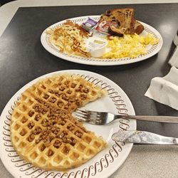 Waffle House - Peanut butter chip waffle this is great
