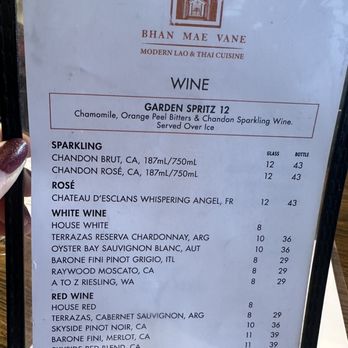 Bhan Mae Vane - Menu (11/12/23) - Thai Near Me - Alameda, California