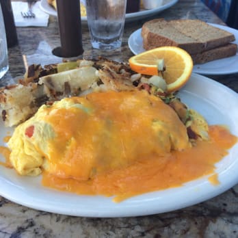 Cappys Cafe - California omelette and potatoes with whole wheat toast - Breakfast & Brunch Near Me - Newport Beach, California