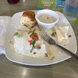 Queso Blanco Burrito, Biscuit And Gravy