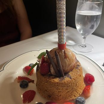 Original Joe's - Butter cake with birthday sparkler - Italian Near Me - Walnut Creek, California