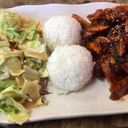 Meadow Teriyaki - Spicy chicken w/ spicy gyoza (not crispy)