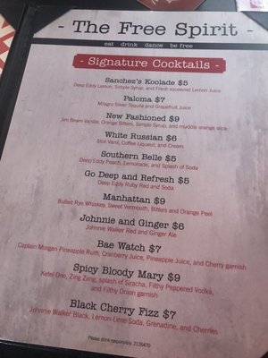 Menu photo 2 The Free Spirit Indianapolis, IN