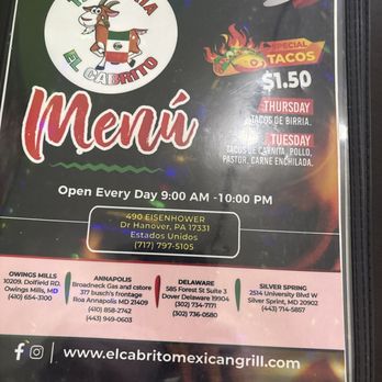 Taqueria El Cabrito - Steakhouses Near Me - Hanover, Pennsylvania Taqueria El Cabrito - Steakhouses Near Me - Hanover, Pennsylvania
