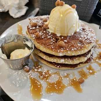 Jessica's - Salted caramel pancake, the ice cream was a nice surprise. Order for dessert. - Breakfast & Brunch Near Me - Aiea, Hawaii Jessica's - Salted caramel pancake, the ice cream was a nice surprise. Order for dessert. - Breakfast & Brunch Near Me - Aiea, Hawaii