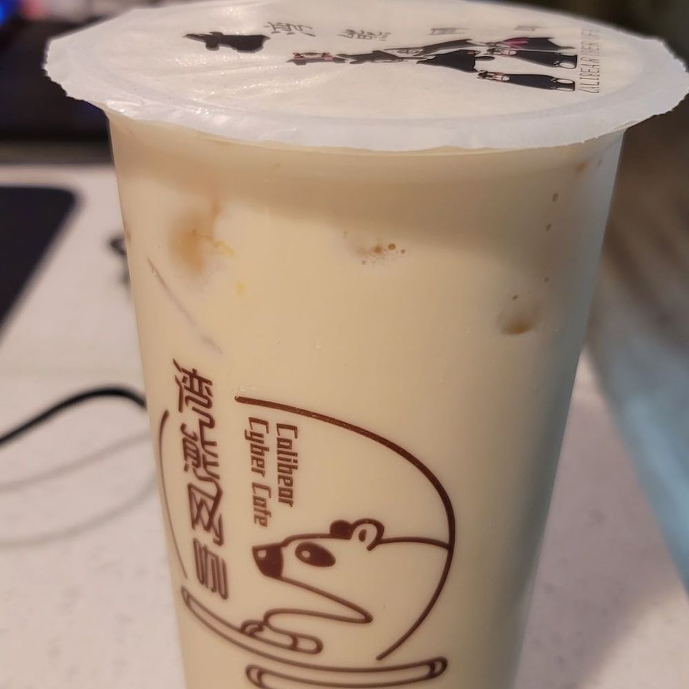 Calibear Cyber Cafe - Mango milk tea - Bubble Tea Near Me - Sunnyvale, California