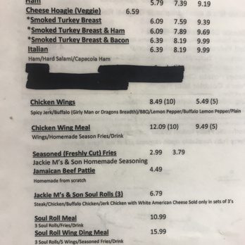 Jackie M's & Son - Menu - Cheesesteaks Near Me - Augusta, Georgia