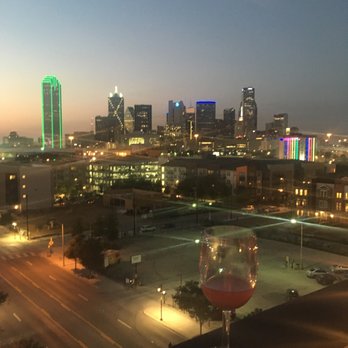 The Gallery Rooftop Lounge - Spectacular views of downtown Dallas. Sorry for the crappy iPhone pic, but you get the idea - it's lovely up here! - Bars Near Me - Dallas, Texas