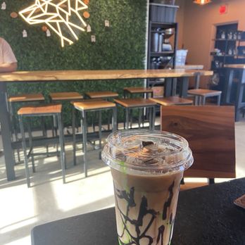 Lobos Coffee Roasters - Beetle juice Latte (mocha, condensed milk) - Coffee Roasteries Near Me - Winter park, Florida Lobos Coffee Roasters - Beetle juice Latte (mocha, condensed milk) - Coffee Roasteries Near Me - Winter park, Florida