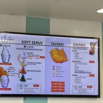 With Love, - Menu - Ice Cream & Frozen Yogurt Near Me - San Gabriel, California With Love, - Menu - Ice Cream & Frozen Yogurt Near Me - San Gabriel, California