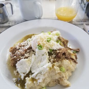 The Rooster - Pulled pork and grits - American Near Me - Naples, Florida The Rooster - Pulled pork and grits - American Near Me - Naples, Florida