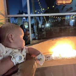 Birria Kings - Beautiful fire pit outside restaurant and Brewery.