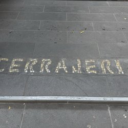Brick - This sign is made out of keys. There once was a locksmith housed in the building prior to becoming a hotel.