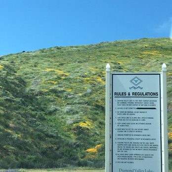 Diamond Valley Lake Marina - Rules and Regulations Sign Near Entrance - Boating Near Me - Hemet, California