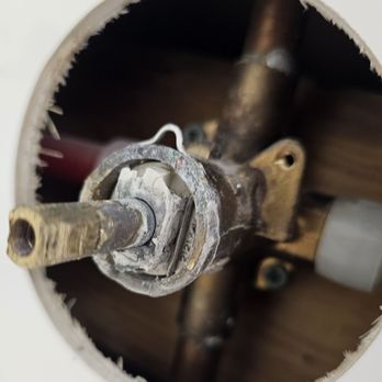 American Plumbing Contractors - Stuck shower cartridge with heavy mineral buildup. - Plumbing Near Me - Lacey, Washington