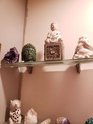 Crystals - Since 1979, Sally Thompson has been a highly experienced & proficient psychic medium & the owner of Mystic Shop DC in the heart of the city. She specializes in Psychic Readings, Tarot Card Readings, Chakra Readings, Chakra Cleansings, & more. Sally is a 3rd generation clairvoyant with many repeat clients due to her history of providing over 90% accurate readings. Sally has been using her natural psychic gifts to spiritually counsel clients and provide them with psychic readings for 40+ years. Sally welcomes clients from all walks of life, and she specializes in providing bespoke readings tailored to each client's unique needs. Sally is proficient at analyzing your past, present, & future based on the energy that she feels from each client. Sally will not sugarcoat her readings, and will provide you a reading exactly how she perceives it. Typical subjects of her readings range from your friends & family, relationship matters, & client's careers. Contact Mystic Shop Today if you are ready to uncover your destiny, and to help you with your future and present. Crystals - Since 1979, Sally Thompson has been a highly experienced & proficient psychic medium & the owner of Mystic Shop DC in the heart of the city. She specializes in Psychic Readings, Tarot Card Readings, Chakra Readings, Chakra Cleansings, & more. Sally is a 3rd generation clairvoyant with many repeat clients due to her history of providing over 90% accurate readings. Sally has been using her natural psychic gifts to spiritually counsel clients and provide them with psychic readings for 40+ years. Sally welcomes clients from all walks of life, and she specializes in providing bespoke readings tailored to each client's unique needs. Sally is proficient at analyzing your past, present, & future based on the energy that she feels from each client. Sally will not sugarcoat her readings, and will provide you a reading exactly how she perceives it. Typical subjects of her readings range from your friends & family, relationship matters, & client's careers. Contact Mystic Shop Today if you are ready to uncover your destiny, and to help you with your future and present.