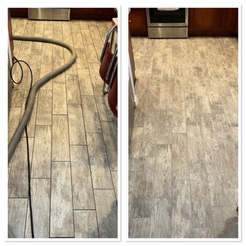Floors Like New - Before and after cleaning plank tile and grout - Tiling Near Me - Glendale, Arizona Floors Like New - Before and after cleaning plank tile and grout - Tiling Near Me - Glendale, Arizona