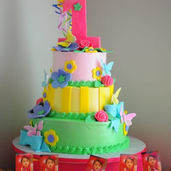 Le Duc Gourmet Bakery - first birthday cake - flowers! - Bakeries Near Me - Houston, Texas