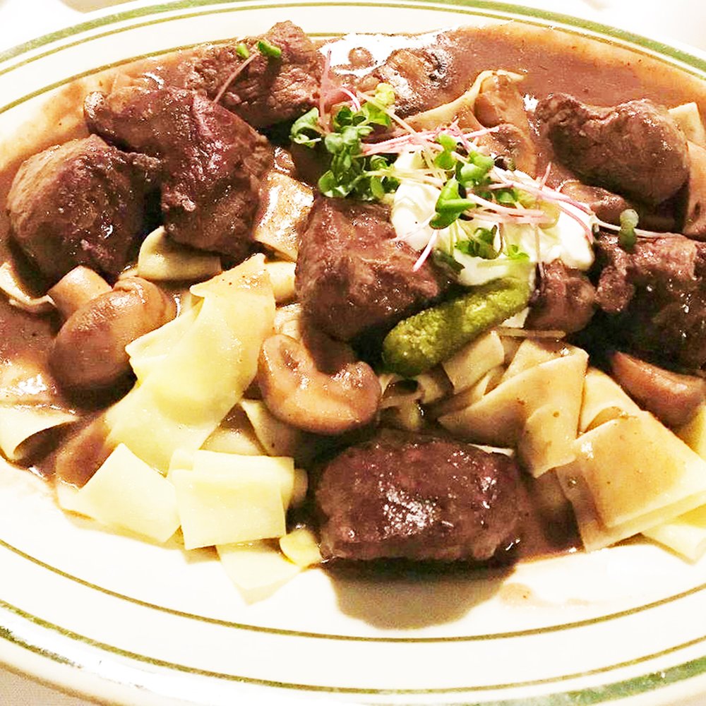 Barringer's Restaurant - beef stroganoff - Steakhouses Near Me - Fish Creek, Wisconsin