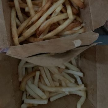 Falafel Flare - Top fries: old, hard, dry fries. Bottom: soggy pale fries. - Mediterranean Near Me - Tracy, California Falafel Flare - Top fries: old, hard, dry fries. Bottom: soggy pale fries. - Mediterranean Near Me - Tracy, California