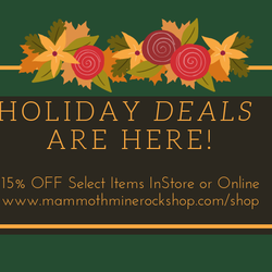 Mammoth Mine Rock Shop - Offer valid on select items until 12/16/18