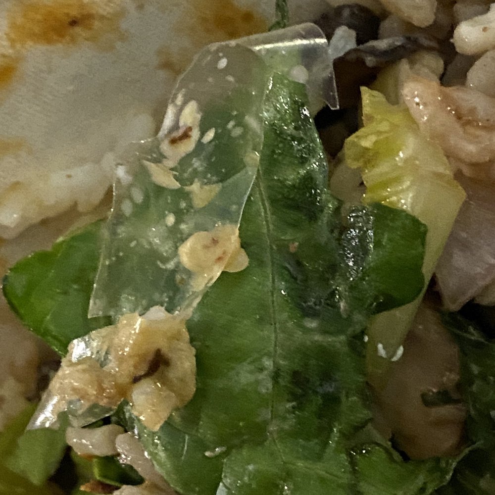 Chipotle Mexican Grill - Plastic in salad. - Fast Food Near Me - Lathrop, California Chipotle Mexican Grill - Plastic in salad. - Fast Food Near Me - Lathrop, California