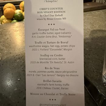 Compline Restaurant - Wine Bars Near Me - Napa, California