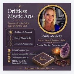 Driftless Mystic Arts - Tarot - Akashic - Reiki - Diftless Mystic Arts - Studio Now Open for Private Bookings!