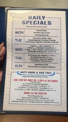 Menu photo 1 High Tide Harry's Orlando, FL Menu photo 1 High Tide Harry's Orlando, FL