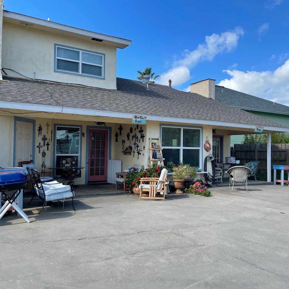 Bee Gee's Coastal Quarters - This is the back of their quad unit that is walking distance to the beach. We have stayed in two of the units.. - Vacation Rental Agents Near Me - Port Aransas, Texas