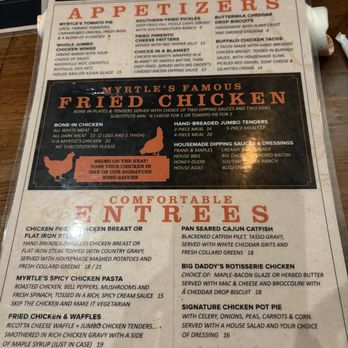 Myrtle's Chicken + Beer - Menu - Southern Near Me - Knoxville, Tennessee
