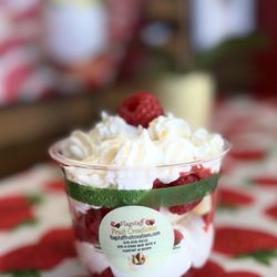 Flagstaff Fruit Creations - Farmers market raspberry cheesecake cup