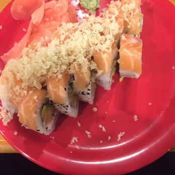 The Sushi Bar - Joel roll topped with salmon - Sushi Bars Near Me - Miami, Florida
