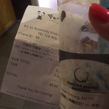 Anda Boba Tea - I finished sipping my bubble tea while waiting for my chicken fingers. Not cool. - Bubble Tea Near Me - Elmhurst, New York