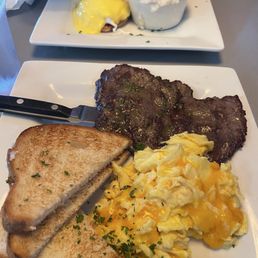 Southern cheese eggs scrambled, steak n' toast Eggs Benedict n Grits Southern cheese eggs scrambled, steak n' toast Eggs Benedict n Grits
