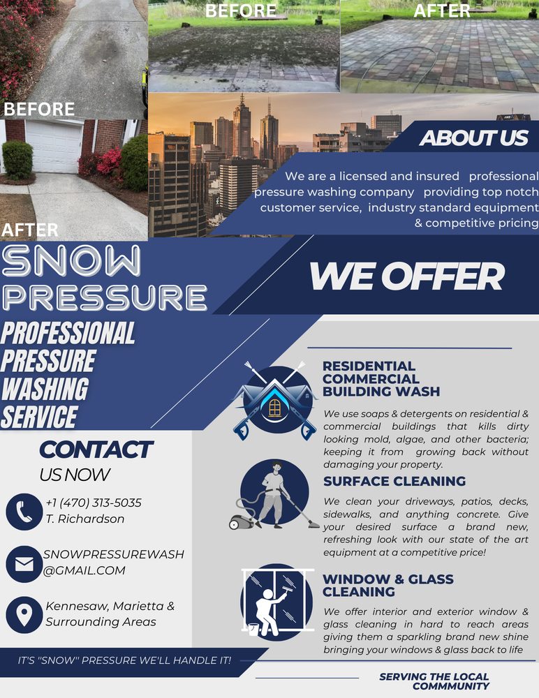 SNOW PRESSURE WASH Request a Quote Kennesaw, Pressure