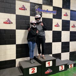 Speedworld Indoor Kart Track - Post race victory photos encouraged