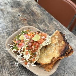 Beef taco, fish taco, pork and kimchi gringa Beef taco, fish taco, pork and kimchi gringa
