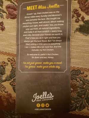 Menu photo 3 Joella's Hot Chicken - Indianapolis Indianapolis, IN