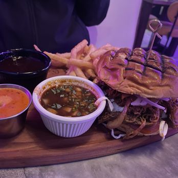Terra Negra Cantina - Birria Burger game day - New American Near Me - Providence, Rhode Island