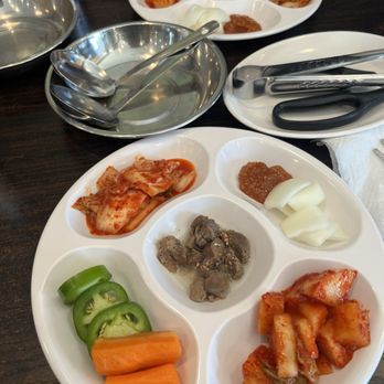 Buil Samgye Tang - Ban Chan in a plate - Korean Near Me - Los Angeles, California Buil Samgye Tang - Ban Chan in a plate - Korean Near Me - Los Angeles, California